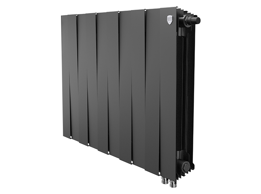 Дизайн-радиатор бимет. Royal Thermo PianoForte Чёрный VR 500 x 100 10 секц. (нижн. подкл.)