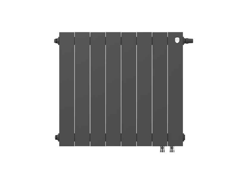 Дизайн-радиатор бимет. Royal Thermo PianoForte Чёрный VR 500 x 100 8 секц. (нижн. подкл.)
