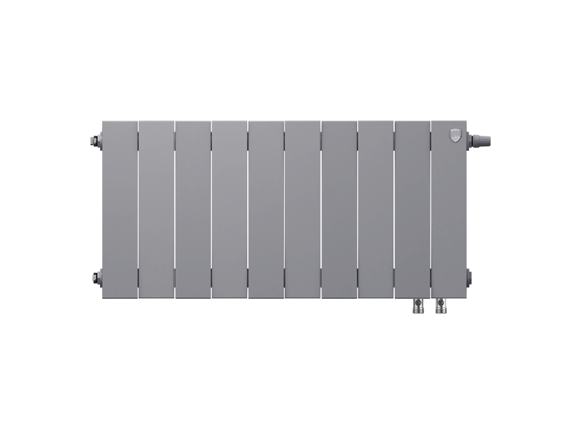 Дизайн-радиатор бимет. Royal Thermo PianoForte Серебристый VR 300 x 100 10 секц. (нижн. подкл.)