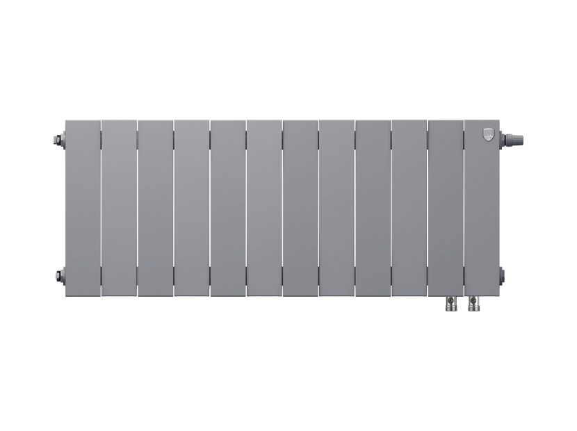 Дизайн-радиатор бимет. Royal Thermo PianoForte Серебристый VR 300 x 100 12 секц. (нижн. подкл.)