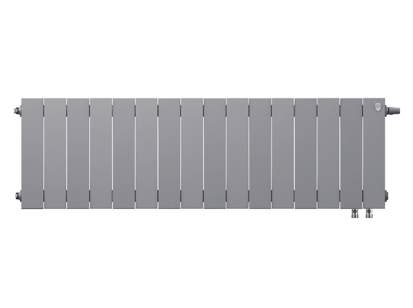 Дизайн-радиатор бимет. Royal Thermo PianoForte Серебристый VR 300 x 100 16 секц. (нижн. подкл.)