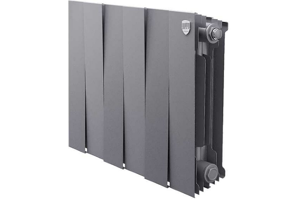 Дизайн-радиатор бимет. Royal Thermo PianoForte Серебристый VR 300 x 100 6 секц. (нижн. подкл.)