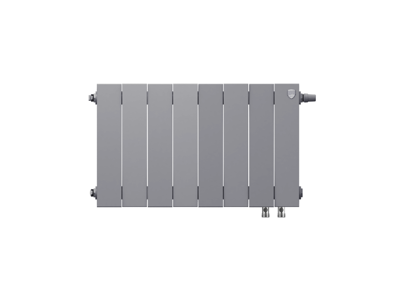 Дизайн-радиатор бимет. Royal Thermo PianoForte Серебристый VR 300 x 100 8 секц. (нижн. подкл.)