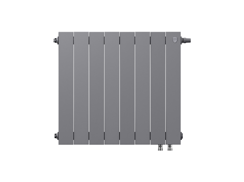 Дизайн-радиатор бимет. Royal Thermo PianoForte Серебристый VR 500 x 100 8 секц. (нижн. подкл.)