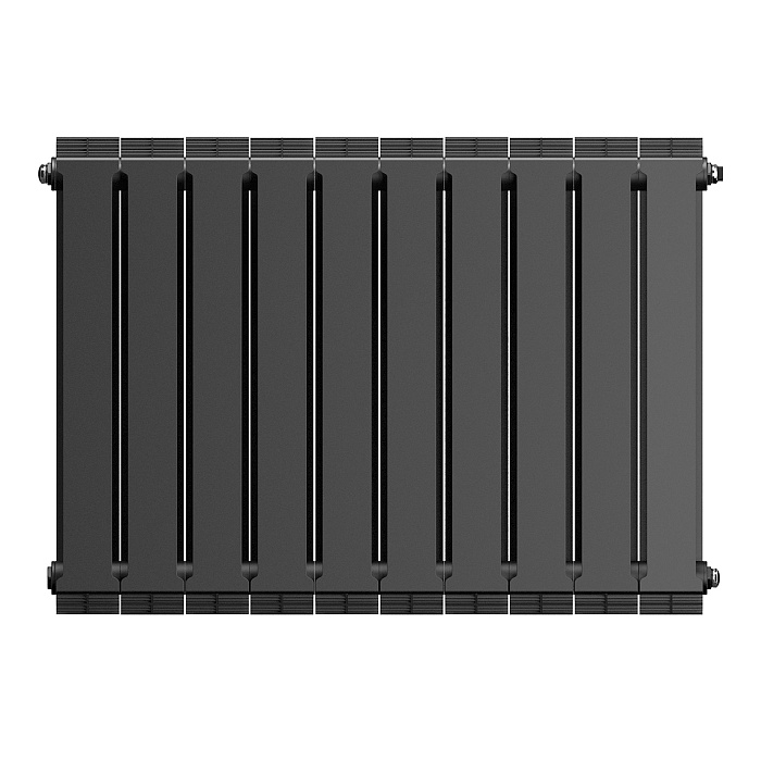 Дизайн-радиатор бимет. Royal Thermo PianoForte Чёрный 500 x 100 - 10 секц.