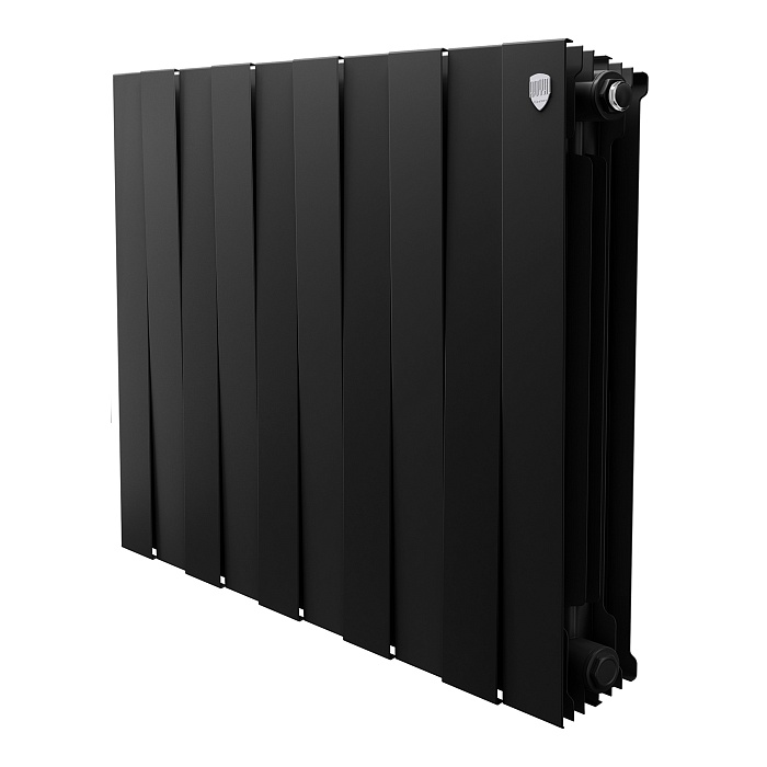 Дизайн-радиатор бимет. Royal Thermo PianoForte Чёрный 500 x 100 - 10 секц.