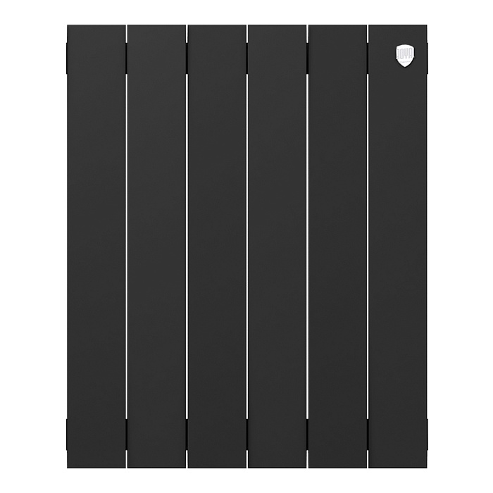 Дизайн-радиатор бимет. Royal Thermo PianoForte Чёрный 500 x 100 - 6 секц.