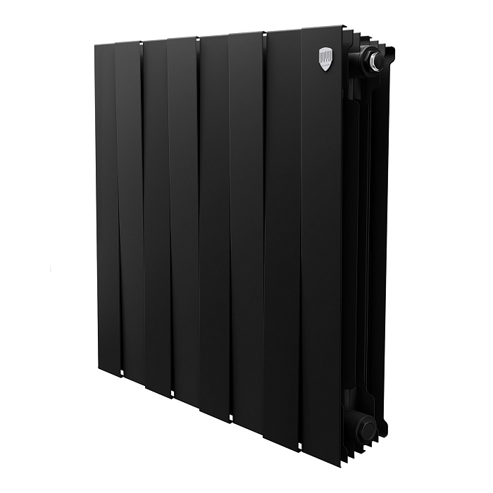 Дизайн-радиатор бимет. Royal Thermo PianoForte Чёрный 500 x 100 - 8 секц.