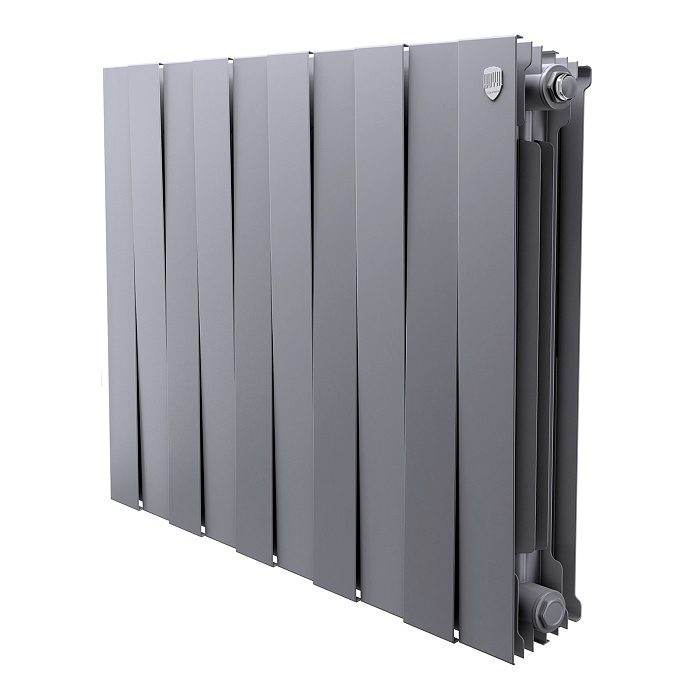 Дизайн-радиатор бимет. Royal Thermo PianoForte Серебристый 500 x 100 - 10 секц.