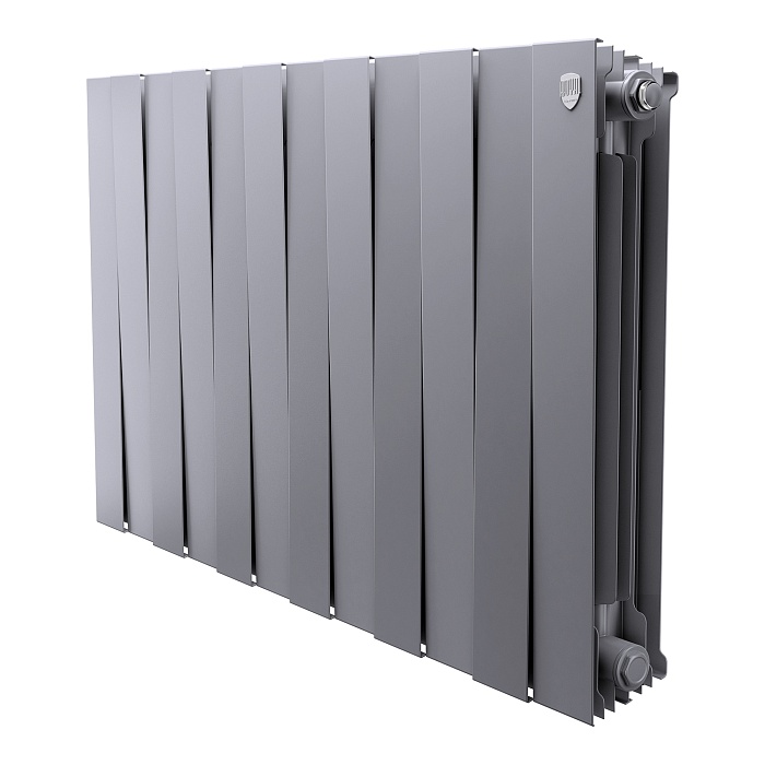 Дизайн-радиатор бимет. Royal Thermo PianoForte Серебристый 500 x 100- 12 секц.