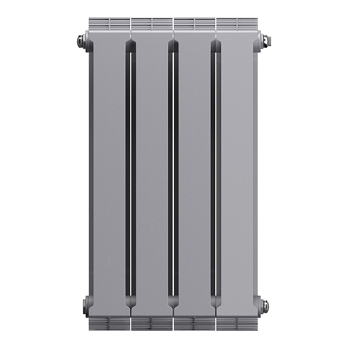 Дизайн-радиатор бимет. Royal Thermo PianoForte Серебристый 500 x 100 - 4 секц.