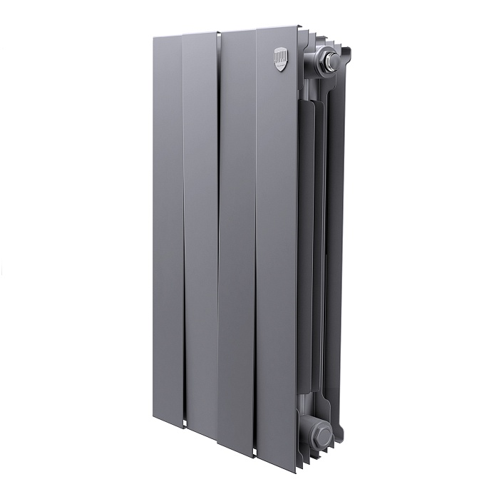 Дизайн-радиатор бимет. Royal Thermo PianoForte Серебристый 500 x 100 - 4 секц.