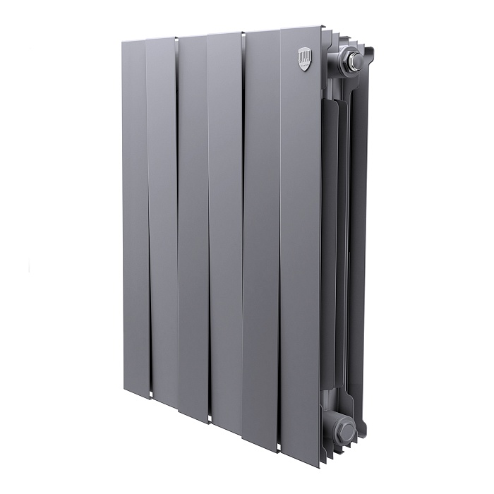 Дизайн-радиатор бимет. Royal Thermo PianoForte Серебристый 500 x 100 - 6 секц.