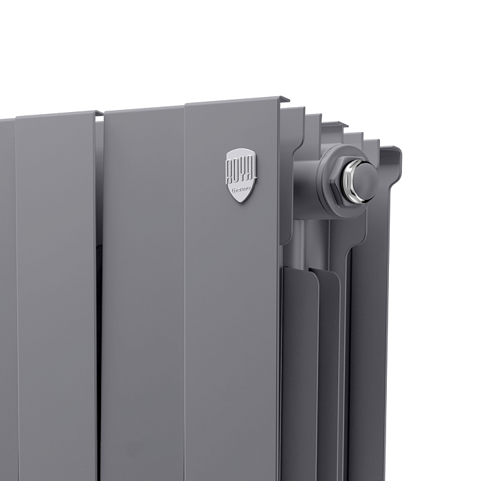 Дизайн-радиатор бимет. Royal Thermo PianoForte Серебристый 500 x 100 - 4 секц.