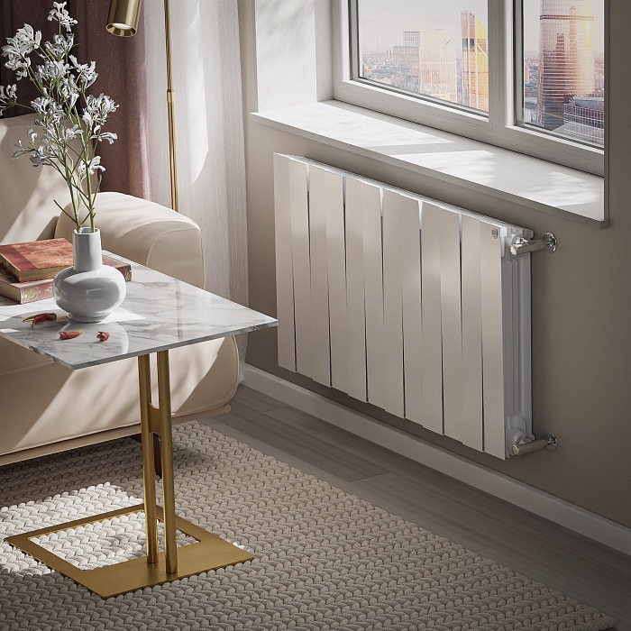 Дизайн-радиатор бимет. Royal Thermo PianoForte Белый 500 x 100 - 12 секц.