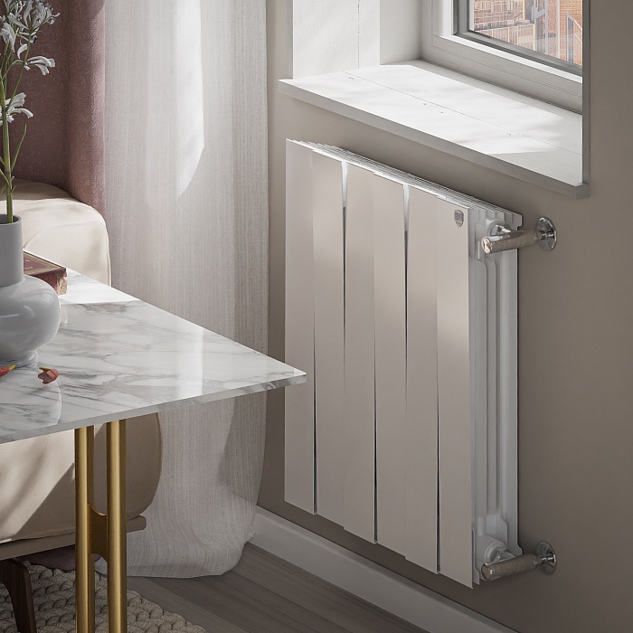 Дизайн-радиатор бимет. Royal Thermo PianoForte Белый 500 x 100 - 6 секц.