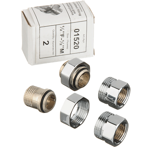 Американка прямая 1/2" в/н хром д/полотенцесуш. (пара)