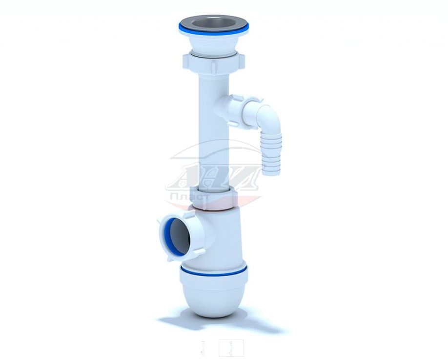 Сифон Ани 1 1/2"*40 с отводом с/м