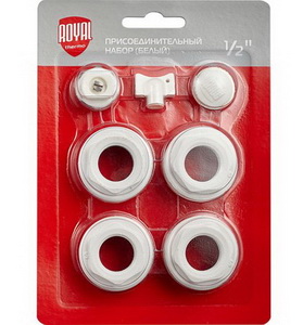 Комплект монтажный Royal Thermo 1”х 1/2" белый
