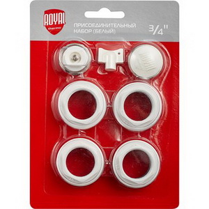 Комплект монтажный Royal Thermo 1”х 3/4" белый