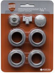 Комплект монтажный Royal Thermo 1”х 3/4" серебристый